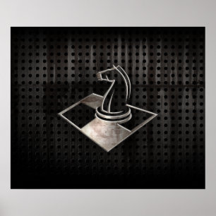 Chess; Cool Black Poster