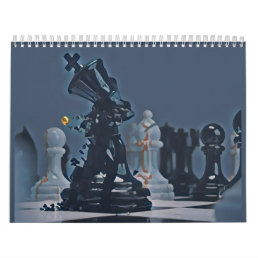 Chess - Cool Blue photograph Calendar