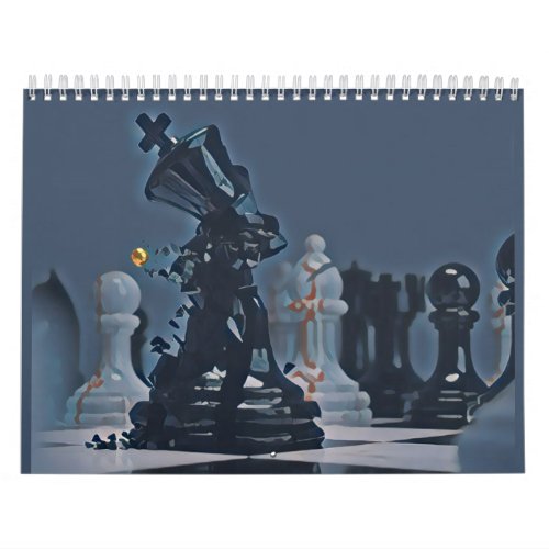 Chess _ Cool Blue photograph Calendar