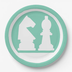 CHESS custom color paper plates