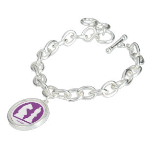 CHESS custom monogram & color charm Bracelet