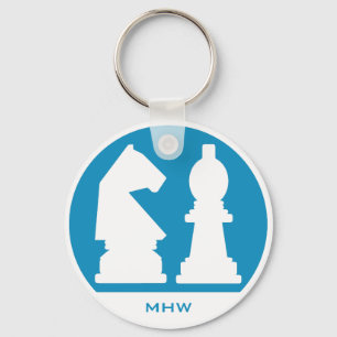 CHESS custom monogram & color key chains