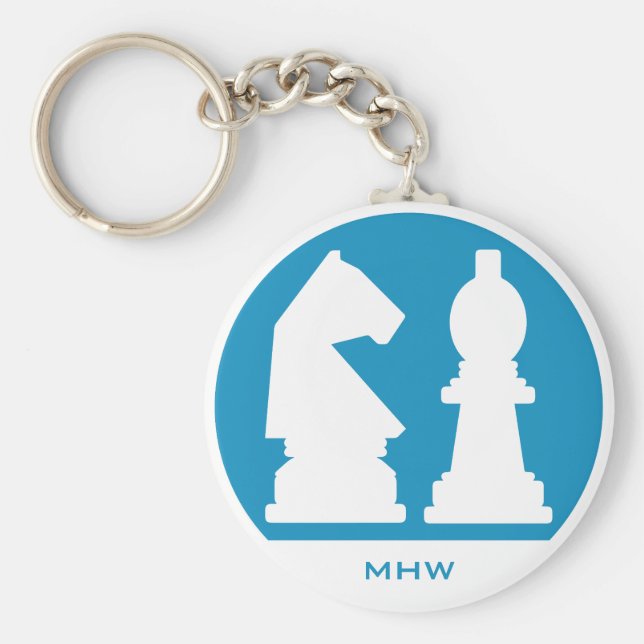 CHESS custom monogram & color key chains (Front)