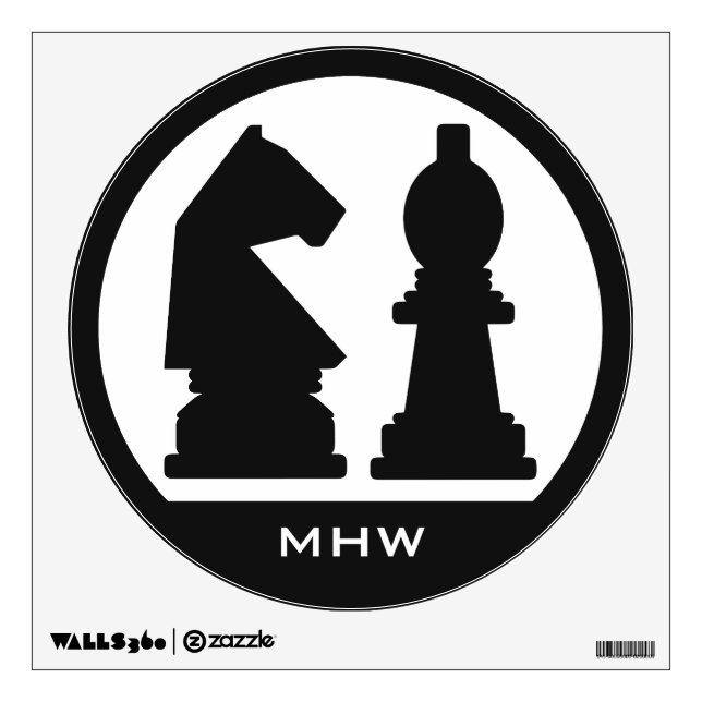 CHESS custom monogram & color wall decals (Front)