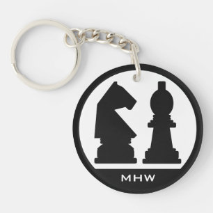 CHESS custom monogram key chain