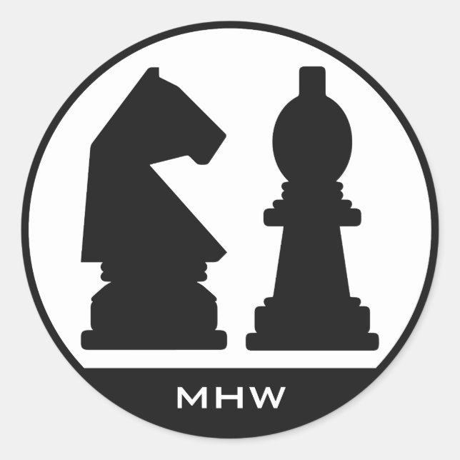 CHESS custom monogram stickers (Front)