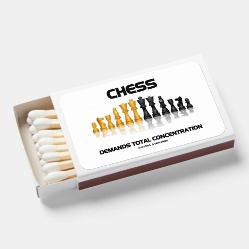 Chess Demands Total Concentration Chess Set Matchboxes