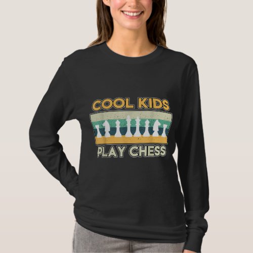Chess Design for Kids Cool Kids play Chess T_Shirt