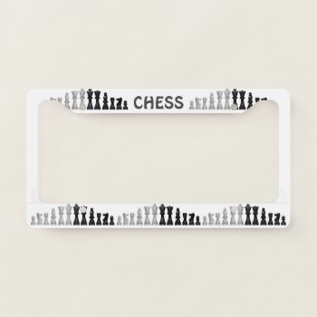 Chess Design License Plate Frame by SjasisSportsSpace at Zazzle