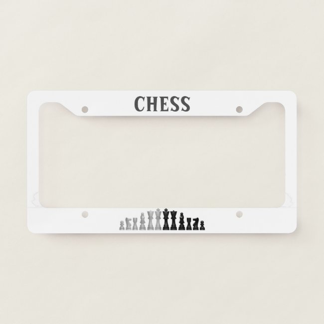 Chess Design License Plate Frame