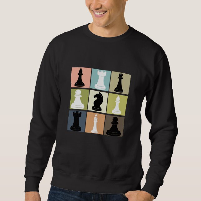 Chess Design With Chessboard For Chess Player Sweatshirt (Front)