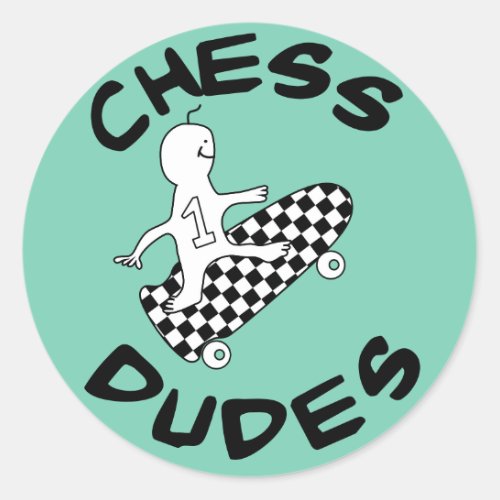 Chess Dudes Stickers_Fun for all Classic Round Sticker