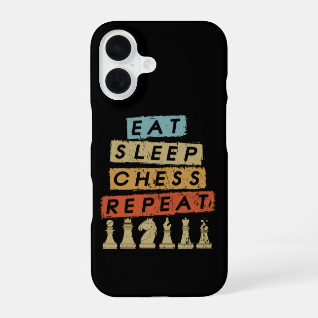 Chess - Eat Sleep Chess Repeat Iphone Case (Back)