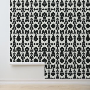 Chess Elements Pattern Wallpaper