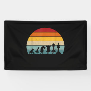 Chess Evolution Retro Vintage Gift For A Chess Banner