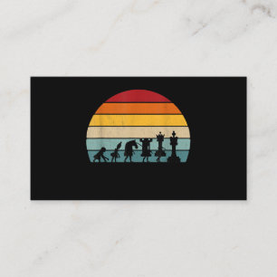 Chess Evolution Retro Vintage Gift For A Chess Enclosure Card