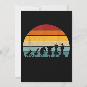 Chess Evolution Retro Vintage Gift For A Chess Invitation