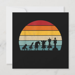 Chess Evolution Retro Vintage Gift For A Chess Invitation