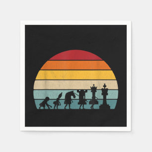 Chess Evolution Retro Vintage Gift For A Chess Napkins