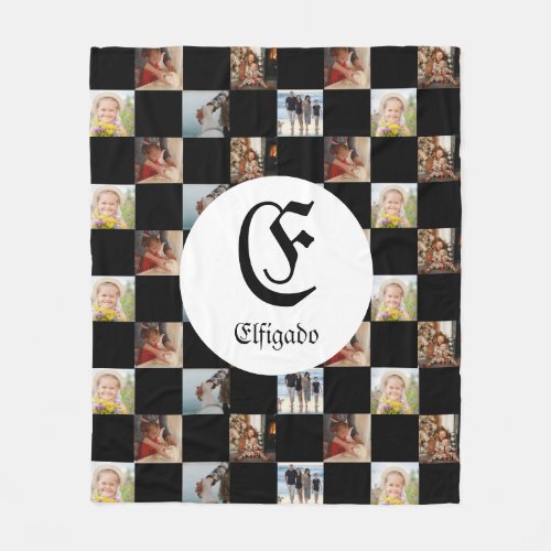 Chess Family Name Photo  Fleece Blanket
