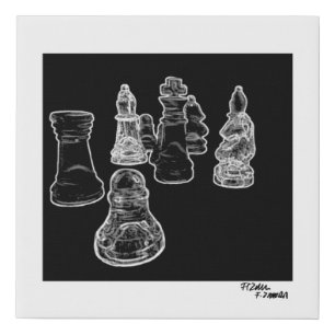 Chess Faux Canvas Print