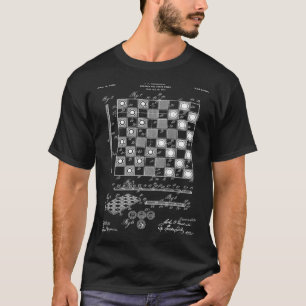 Chess field blueprint invention description techni T-Shirt