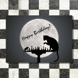 Chess Full Moon Cat And Mouse Game Happy Birthday Card at Zazzle