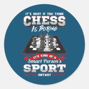 Chess Funny Quotes Humor Sayings Classic Round Sticker