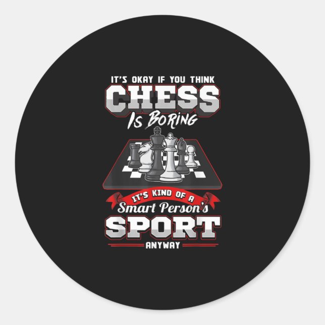 Chess Funny Quotes Humor Sayings Classic Round Sticker (Front)