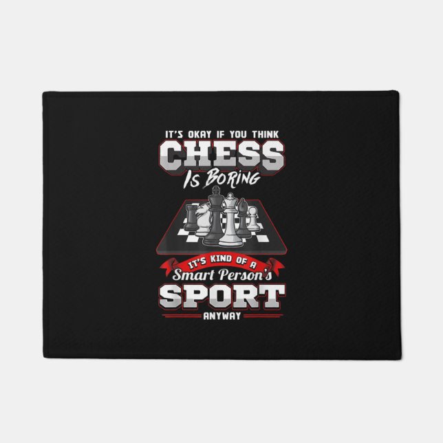Chess Funny Quotes Humor Sayings Doormat (Front)