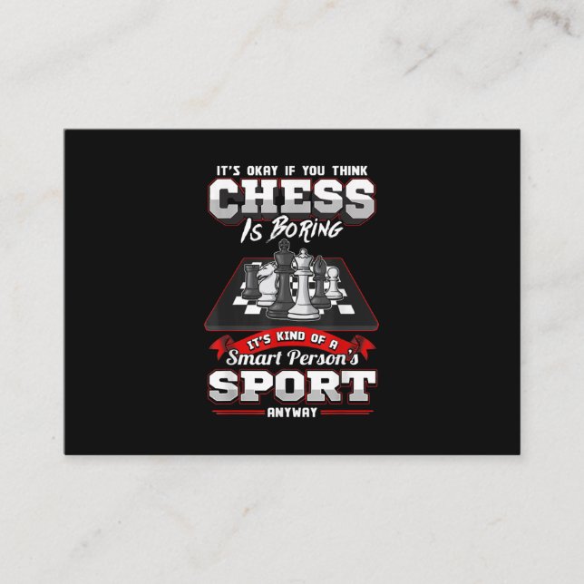 Chess Funny Quotes Humor Sayings Enclosure Card (Front)