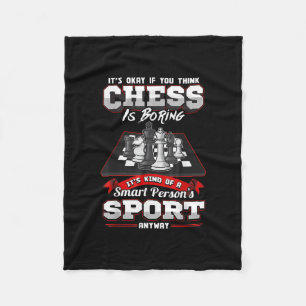 Chess Funny Quotes Humor Sayings Fleece Blanket
