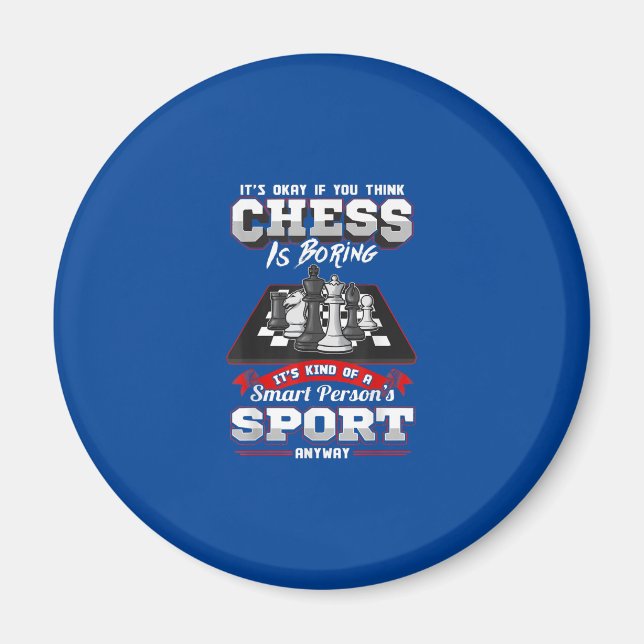 Chess Funny Quotes Humor Sayings Magnet (Front)