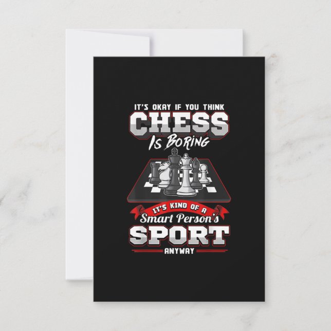 Chess Funny Quotes Humor Sayings RSVP Card (Front)