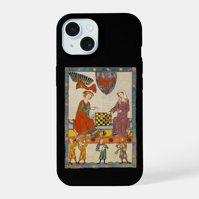 Chess Game 14th Century Codex Manesse Iphone Case (Back)