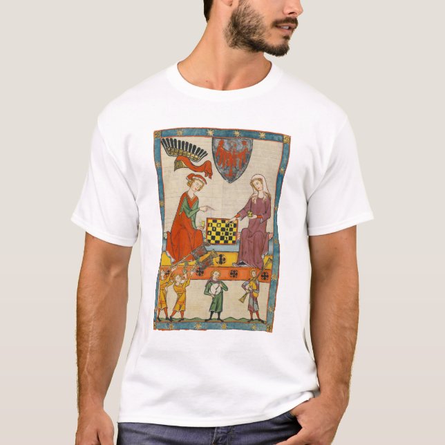Chess Game 14th Century Codex Manesse T-Shirt (Front)