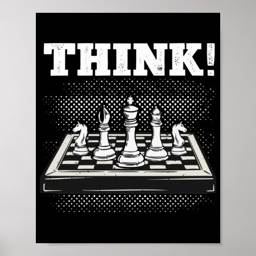 Chess Game Board Player Think Club Team Poster