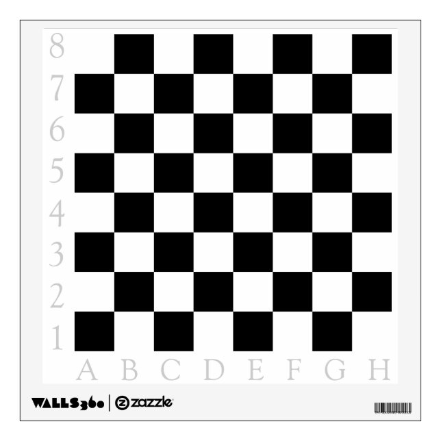 Chess Game Board Wall Sticker (Front)