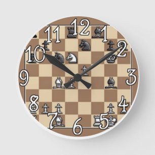 Chess Game design Wall Clock
