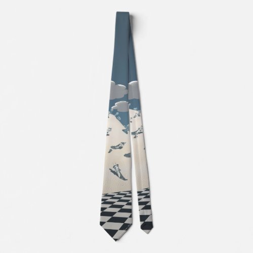 Chess game grace neck tie