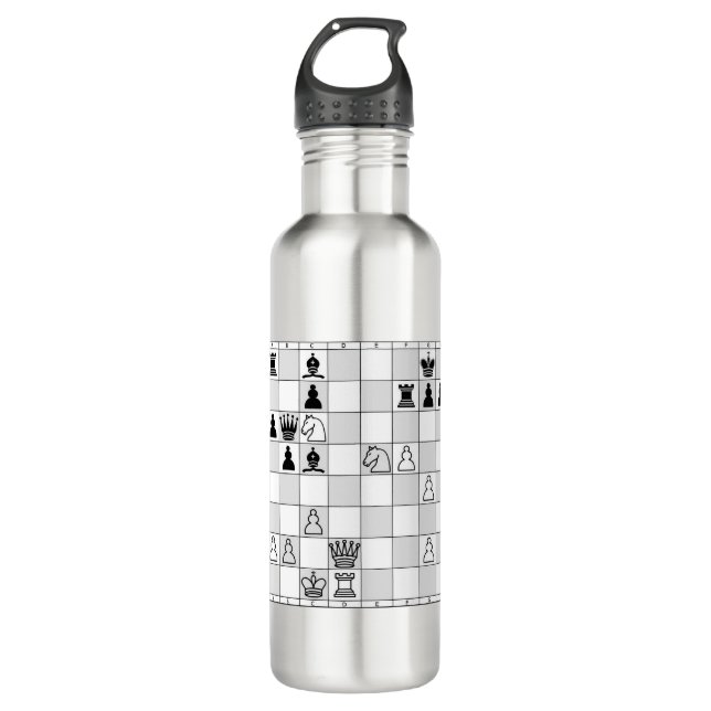 Chess Game One Stainless Steel Water Bottle (Front)
