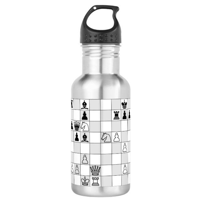 Chess Game One Stainless Steel Water Bottle (Front)