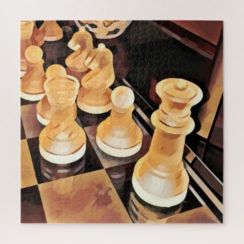 Chess game Original Abstract art  Jigsaw Puzzle