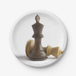 Chess Game Over Paper Plates
