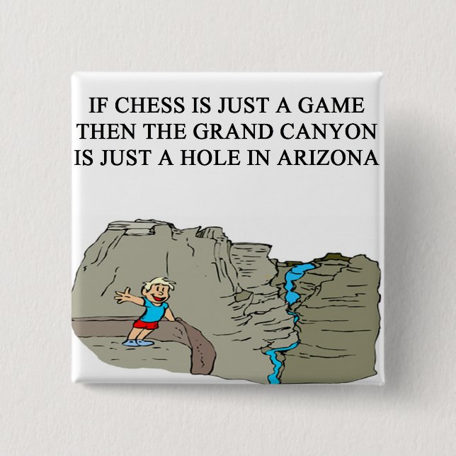 chess game player grand canyon button (Front)