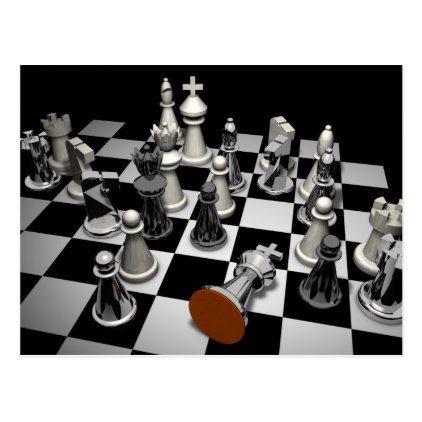 chess game postcard