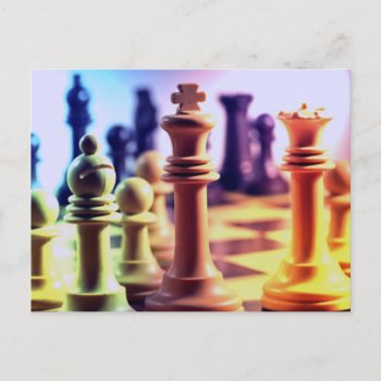 Chess Game Postcard by ChessStrategies at Zazzle
