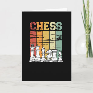 Chess game retro vintage card