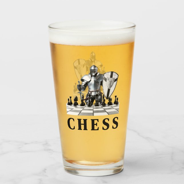 Chess Game, Strategic, Thinking Ahead, Checkmate Glass (Back Filled)