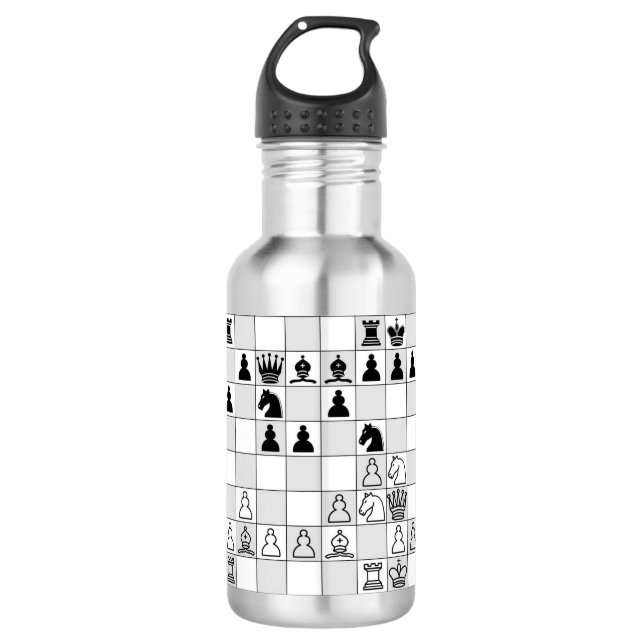 Chess Game Ten Stainless Steel Water Bottle (Front)